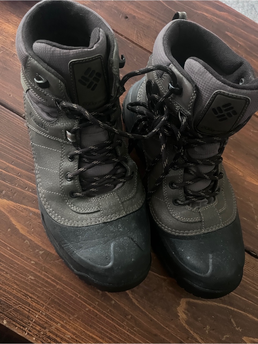 Columbia Men's Gray and Black Waterproof Hiking Boots